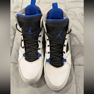 Jordan White and Blue Athletic Shoes